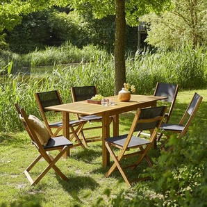 Ausziehbare Gartenlounge aus FSC-Akazie 6/8 Sitzplätze