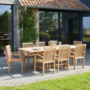 Ausziehbare Gartenmöbel  aus massivem Teakholz 8/10 Personen
