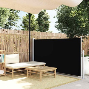 Ausziehbare Seitenmarkise 120×500 cm Schwarz