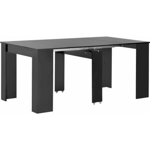 Ausziehbarer Esstisch Hochglanz Schwarz 175 x 90 x 75 cm Vidaxl
