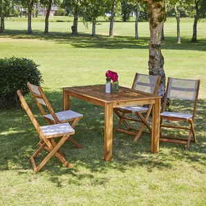 Ausziehbarer Gartenlounge aus Akazienholz 6/8 Sitze