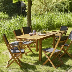 Ausziehbarer Gartenlounge aus FSC-Akazie 6/8 Sitzplätze