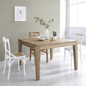 Ausziehbarer Tisch aus massivem, recyceltem Teakholz 10 Pers.
