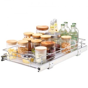 ausziehbares Gewürzregal (310x533x85 mm) Spülschrankregal Küchenschrank, Schiebeschublade Waschbecken Gewürzregal Schrank Organizer Unterschrankregal 355x558x177 mm (Installationsgröße) HG111W21D315HPXRLV0