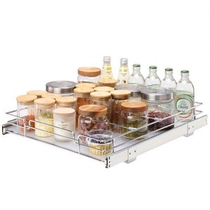 ausziehbares Gewürzregal (460x533x85 mm) Spülschrankregal Küchenschrank, Schiebeschublade Waschbecken Gewürzregal Schrank Organizer Unterschrankregal 508x558x177 mm (Installationsgröße) HG117W21D315HVZFIV0