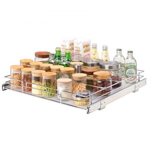 ausziehbares Gewürzregal (537x533x85 mm) Spülschrankregal Küchenschrank, Schiebeschublade Waschbecken Gewürzregal Schrank Organizer Unterschrankregal 584x558x177 mm (Installationsgröße) HG120W21D315HV5E0V0