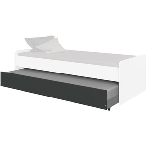 Ausziehbett Joker 90 x 200cm Weiß/Weiß/Graphit