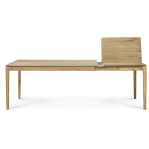 Ausziehtisch Bok Ethnicraft Eiche geölt braun, Designer Alain van Havre, 76x160-240x90 cm