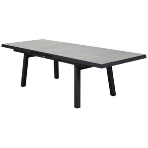 Ausziehtisch Sondrino, schwarz/betonfarbend