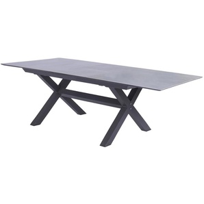 Ausziehtisch Vancouver, Keramik/Aluminium, anthrazit, 200 cm