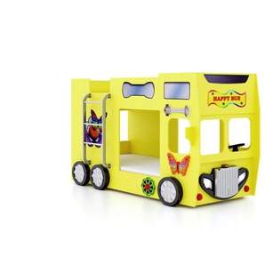Autobett Bus - gelb - Materialmix - 116 cm - 150 cm | Möbel Kraft