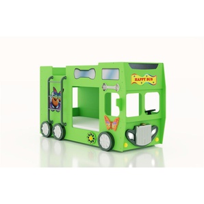 Autobett Bus - grün - Materialmix - 116 cm - 150 cm | Möbel Kraft