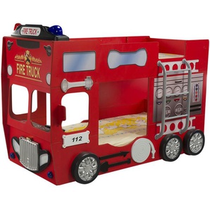 Autobett  Feuerwehr | rot | 116 cm | 146 cm | 207 cm |