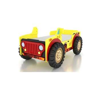 Autobett Jeep (Monster Truck)  Autobett | gelb | 116 cm | 92 cm |