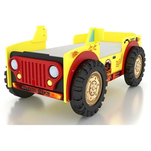 Autobett - gelb - Materialmix - 116 cm - 92 cm | Möbel Kraft