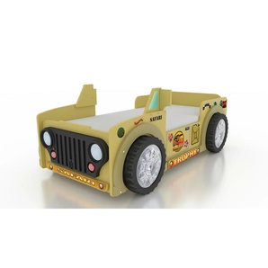 Autobett Jeep  Autobett | gelb | 116 cm | 80 cm |