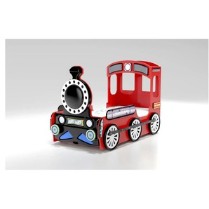 Autobett Lokomotive | rot | 120 cm | 137,5 cm |