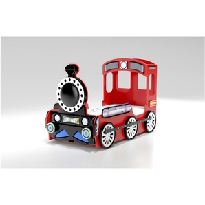 Autobett Lokomotive   ¦ rot ¦ Maße (cm): B: 120 H: 137,5
