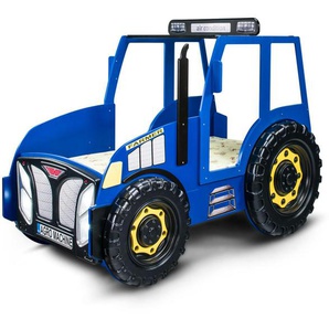 Autobett Traktor ¦ blau ¦ Maße (cm): B: 111 H: 145