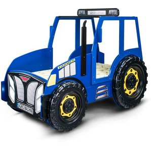 Autobett Traktor   ¦ blau ¦ Maße (cm): B: 111 H: 145