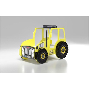 Autobett Traktor   ¦ gelb ¦ Maße (cm): B: 111 H: 145