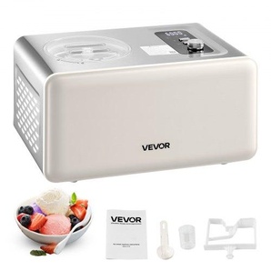 automatische Eismaschine 2 QT mit eingebautem Kompressor (150 W) kein Vorgefrieren, Ice Cream Maker mit 3 Modi, elektrischer Eismaschine Frozen Sorbet Maker für die Küche zu Hause JYYSJSBQLJ2KPSVQV001V2