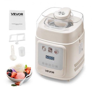 automatische Eismaschine mit eingebautem Kompressor 1 L kein Vorgefrieren, Gelato und Ice Cream Maker mit 4 Modi, elektrischer Eismaschine Frozen Yogurt Sorbet Maker Weiß JYYSJSBQLJ1K0FA4S001V2