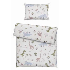 Avelia Babybettwäsche Dino, Mehrfarbig, Textil, Tier, 100x135 cm, Textiles Vertrauen - Oeko-Tex®, atmungsaktiv, saugfähig, bio, Schlafen,
