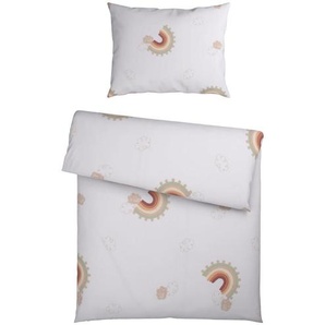 Avelia Babybettwäsche, Mehrfarbig, Textil, Regenbogen, 100x135 cm, Textiles Vertrauen - Oeko-Tex®, atmungsaktiv, saugfähig, bio, Schlafen, Babybett-Ausstattung, Babybettwäsche