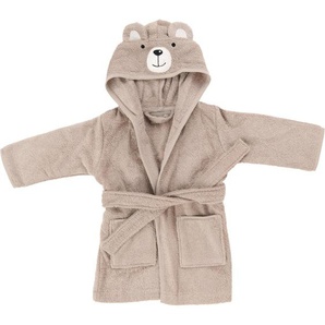 Avelia Kinderbademantel, Beige, Textil, Bär, Gr. 0-3 Jahre, unisex, ISO 9001, Gots, AZO-frei, Oeko-Tex® Standard 100, Global Recycled Standard (Grs),