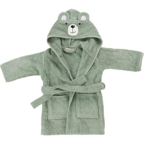 Avelia Kinderbademantel, Mintgrün, Textil, Bär, Gr. 0-3, unisex, ISO 9001, AZO-frei, Oeko-Tex® Standard 100, Global Recycled Standard (Grs), Gots,
