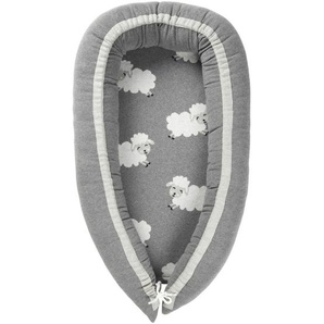 Avelia Kuschelnest Sheep, Creme, Grau, Textil, Schaf, Füllung: Polyester, 50x90 cm, Oeko-Tex® Standard 100, Schlafen, Babybett-Ausstattung,