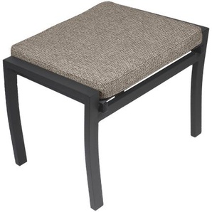 AVENA Dining Hocker, silber/schwarz, Gestell: Aluminium anthrazit, inkl. Sitzkissen braun