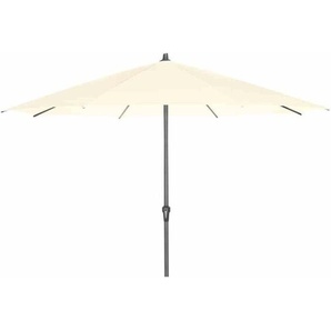 Avio Mittelstockschirm anthrazit/ecru ø 350cm Gestell Alu anthrazit, Streben Stahl, Bezug 100% Polyester, 220g/m² ecru, Lichtschutzfaktor upf 50+