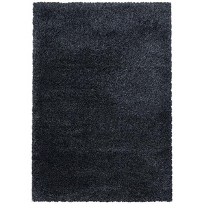 Ayyildiz Hochflorteppich Fluffy 3500 Athrazit, Anthrazit, Textil, Uni, rechteckig, 140x200 cm, Oeko-Tex® Standard 100, für Fußbodenheizung geeignet, schmutzabweisend, Hausstauballergiker lichtunempfindlich, antistatisch, pflegeleicht, strapazierfähig,