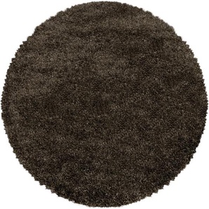 Ayyildiz Teppiche Hochflor-Teppich FLUFFY 3500, rund, Höhe: 50 mm, Langflor, Shaggy, uni, robust, auch rechteckig erhältlich, Wohnzimmer