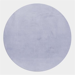 Ayyildiz Teppiche Hochflor-Teppich POUFFY 5100, rund, Höhe: 20 mm, Läufer, weicher glatter Softflor, Kaninchen Fell Haptik, waschbar