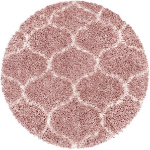 Ayyildiz Teppiche Hochflor-Teppich SALSA 3201, rund, Höhe: 50 mm, auch rechteckig, Pflegeleicht / Strapazierfähig / Shaggy/ Wohnzimmer