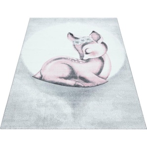 Ayyildiz Teppiche Kinderteppich Bambi 850, rechteckig, Höhe: 11 mm, auch in rund, Rehkitz Motiv, Kurzflor