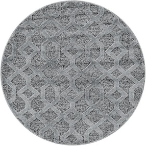 Ayyildiz Teppiche Teppich PISA 4702, rund, Höhe: 20 mm, auch in rechteckig, Hoch Tief Struktur, Wohnzimmer, Schlafzimmer