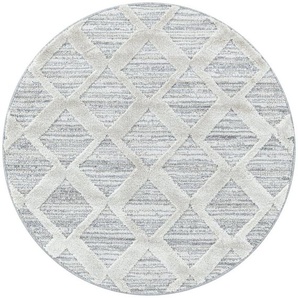 Ayyildiz Teppiche Teppich PISA 4703, rund, Höhe: 20 mm, auch rechteckig, Hoch Tief Struktur, Wohnzimmer, Schlafzimmer
