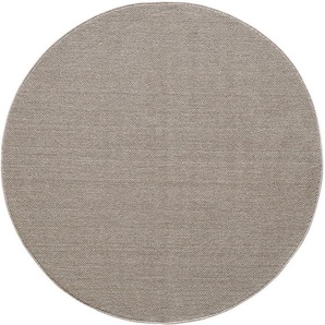 Ayyildiz Webteppich Loom, Braun, Textil, Uni, rund, Oeko-Tex® Standard 100, pflegeleicht, Teppiche & Böden, Teppiche, Webteppiche