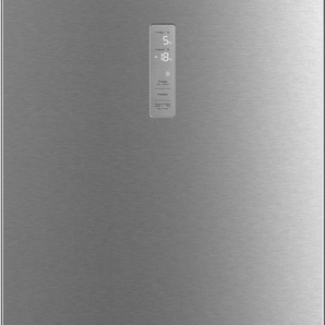 B (A bis G) HANSEATIC Kühl-/Gefrierkombination Kühlschränke NoFrost, Abtauautomatik, QuickFreeze, Urlaubsschaltung, Display silberfarben (edelstahl optik) Kühl-Gefrierkombinationen Bestseller