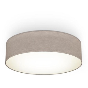 B.k.licht - Deckenleuchte Stoff taupe 2xE27