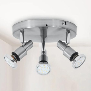 B.K.Licht LED Deckenspot »Aurel«, 3 flammig, Leuchtmittel GU10   Leuchtmittel wechselbar, LED Deckenstrahler Badlampe IP44 Badezimmer Deckenleuchte Lampe GU10