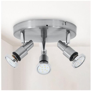 B.K.Licht LED Deckenspot Aurel, Leuchtmittel wechselbar, Warmweiß, LED Deckenstrahler Badlampe IP44 Badezimmer Deckenleuchte Lampe GU10