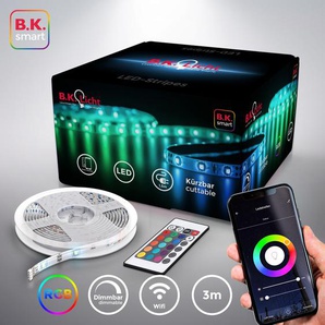 LED-Streifen B.K.LICHT Lichterketten Gr. x Gesamtlänge 3 m, weiß LED Streifen Lichterketten 3m Smart Home BandStripes dimmbar mit WiFi App-Steuerung