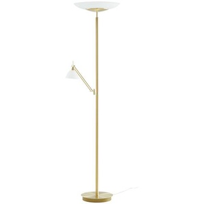 HELL-höllisch gutes Licht LED-Deckenfluter, 2-flammig, Messing-matt - gold - Materialmix - 182 cm - [45.0] | Möbel Kraft