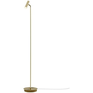 HELL-höllisch gutes Licht LED-Stehleuchte, 1-flammig, messing - gold - Materialmix - 140 cm | Möbel Kraft