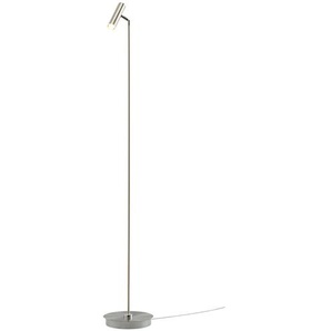 HELL-höllisch gutes Licht LED-Stehleuchte, 1-flammig, Nickel-matt - silber - Materialmix - 140 cm | Möbel Kraft